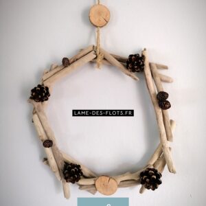 Couronne bois flotté Noël