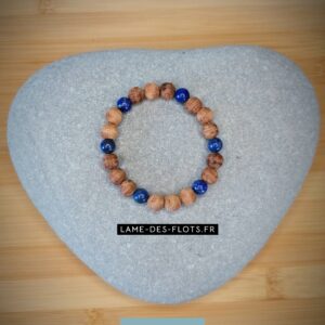 Bracelet perle de chêne Lapis Lazuli